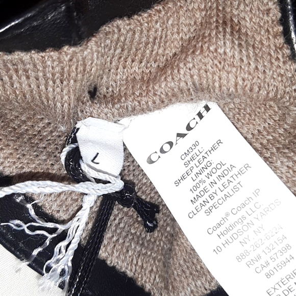 Coach Basic Leather Tech Gloves CM330 *NWT* - Picture 7 of 8